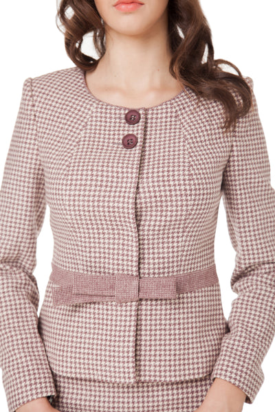 CAROLINE BOW WOOL JACKET
