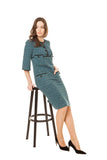 ALEXANDRA EMERALD POCKET DRESS