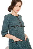 ALEXANDRA EMERALD POCKET DRESS