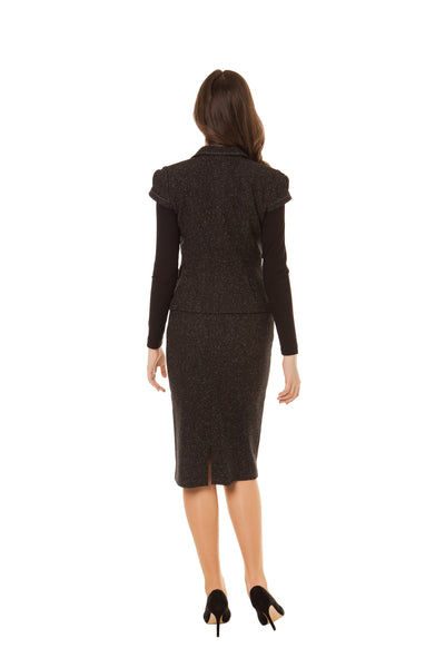 ELIZABETH WOOL BLACK SKIRT