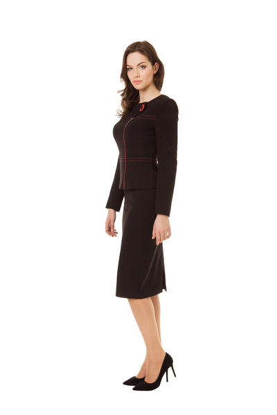 NOIR ET ROUGE PENCIL SKIRT
