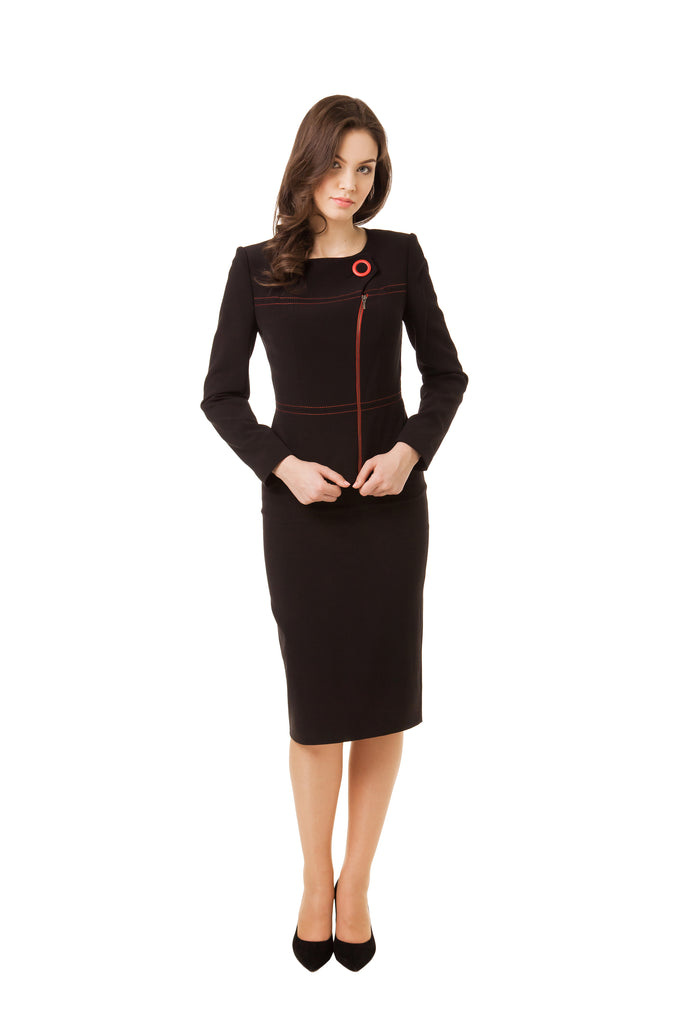 NOIR ET ROUGE PENCIL SKIRT