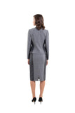 BARBARA TWO TONE GREY SKIRT